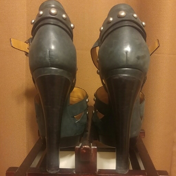 Ralph Lauren Purple Label Vachetta Leather heels - Picture 3 of 6